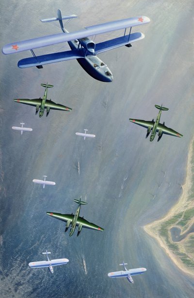 Seaplanes by Boris Ivanovich Tsvetkov